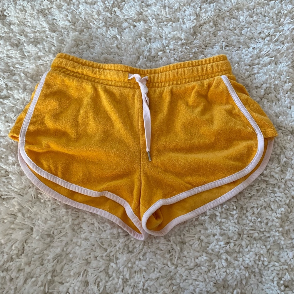 Yellow Terrycloth Shorts